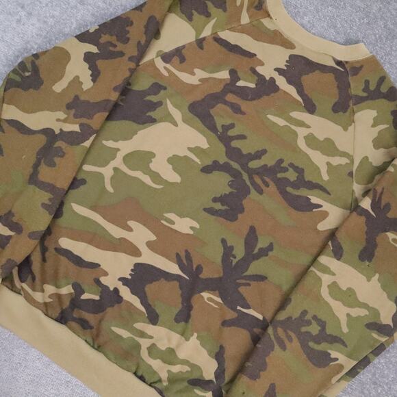 VTG Thrashed Duck Bay Camouflage XL Multicolor Long Sleeve Pullover Sweatshirt - Picture 11 of 16